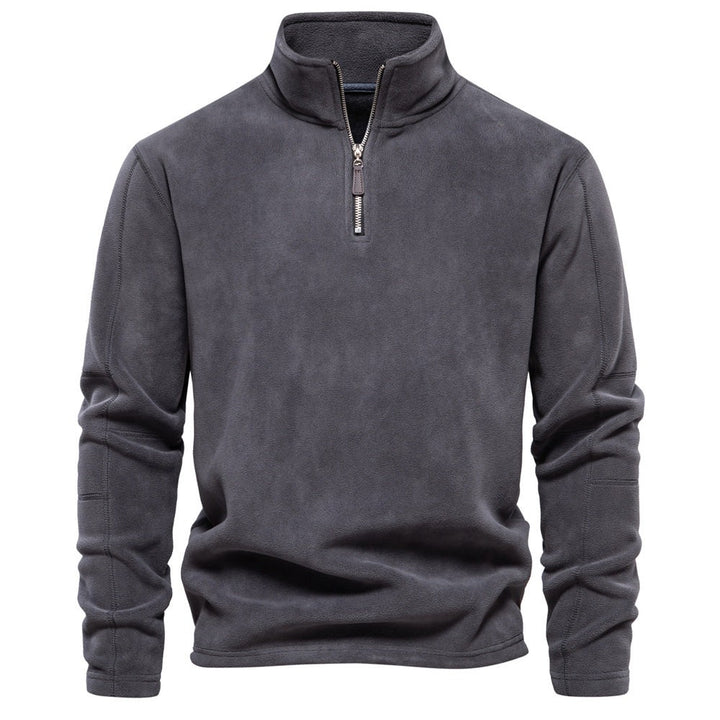 Half-zip fleece pullover in soft fabric - product photo 9