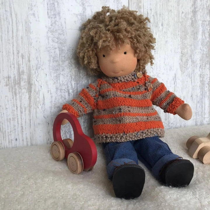 Handmade cotton Waldorf doll with a gentle face - product photo 1