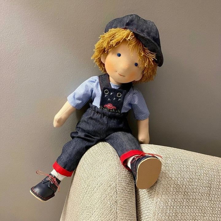 Handmade cotton Waldorf doll with a gentle face - product photo 10