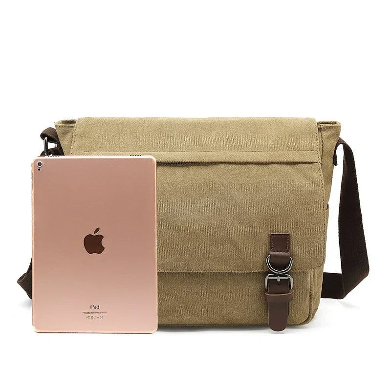 Heavy canvas shoulder bag with an adjustable strap - product photo 16