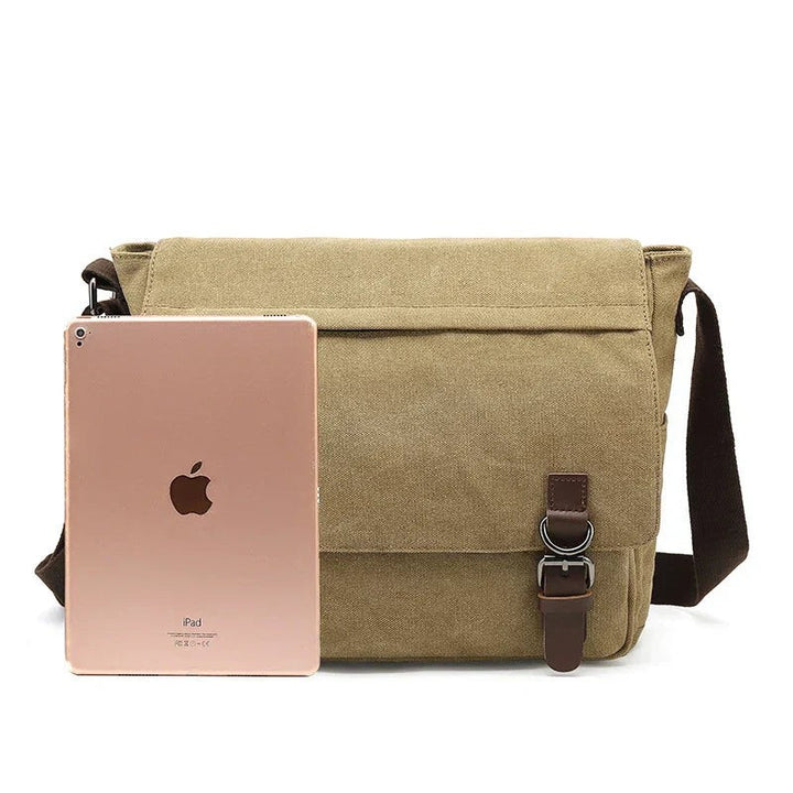 Heavy canvas shoulder bag with an adjustable strap - product photo 16