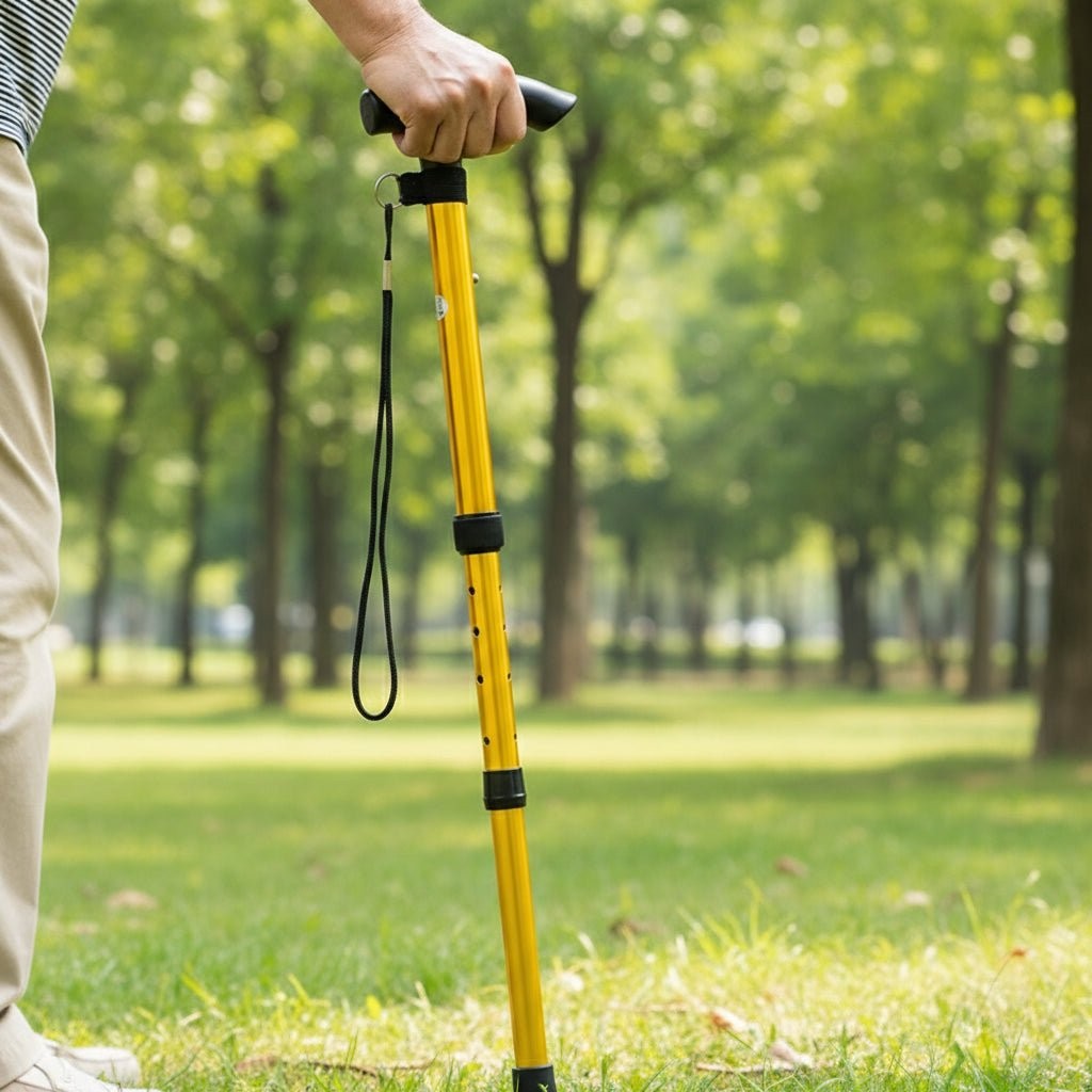 Height-adjustable aluminum walking cane with a non-slip tip - product photo 4