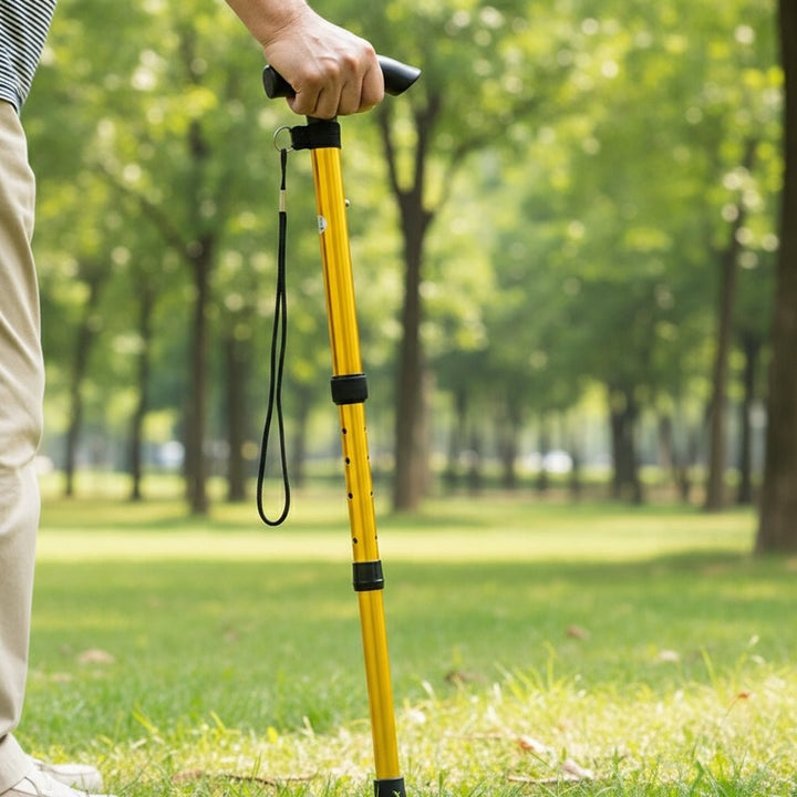 Height-adjustable aluminum walking cane with a non-slip tip - product photo 4