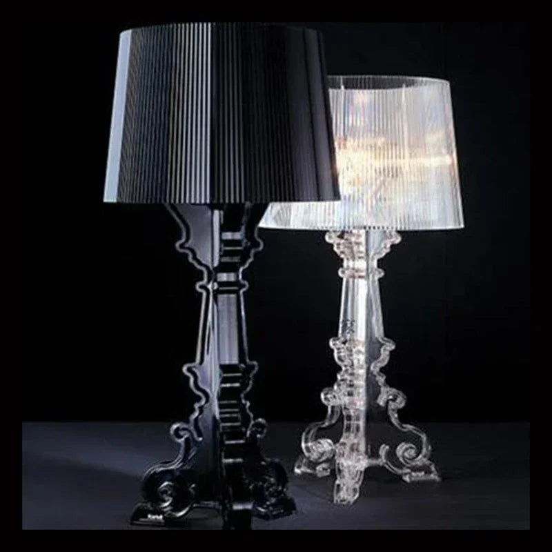 Height-adjustable table lamp with a pleated shade - product photo 3
