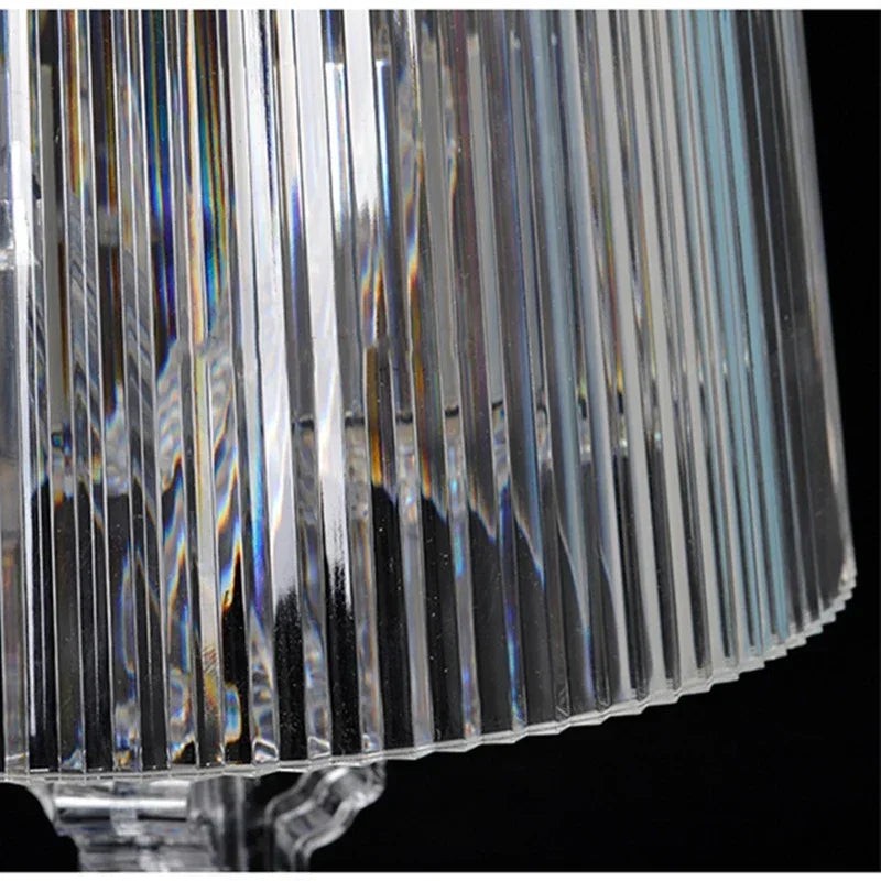 Height-adjustable table lamp with a pleated shade - product photo 6