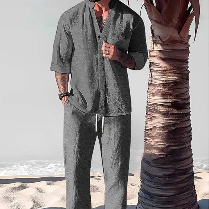 Ethan | Men’s Breathable Linen Relaxed Lounge Set