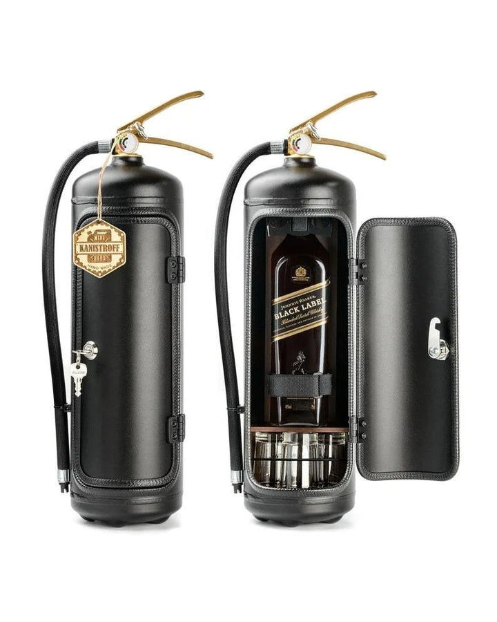 Fire extinguisher that opens into a hidden drinks cabinet - product photo 1