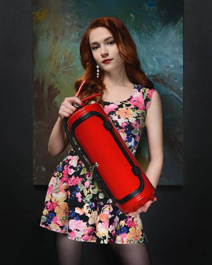 Fire extinguisher that opens into a hidden drinks cabinet - product photo 2