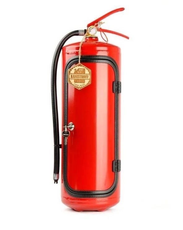 Fire extinguisher that opens into a hidden drinks cabinet - product photo 4