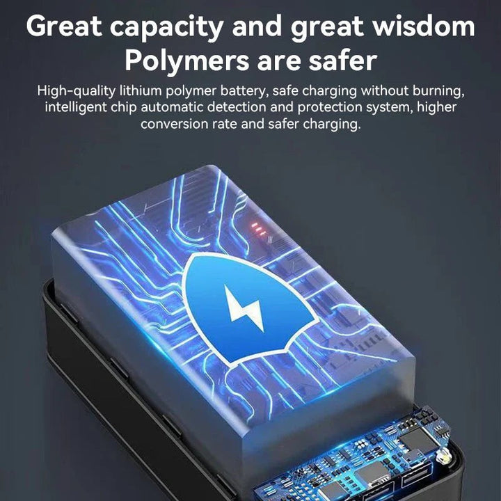 High-capacity power bank charging several devices - product photo 2