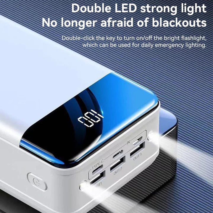 High-capacity power bank charging several devices - product photo 3
