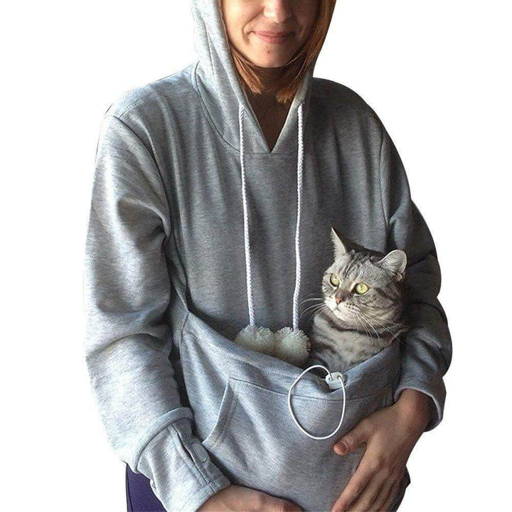 Hoodie with a front pet pouch - product photo 5