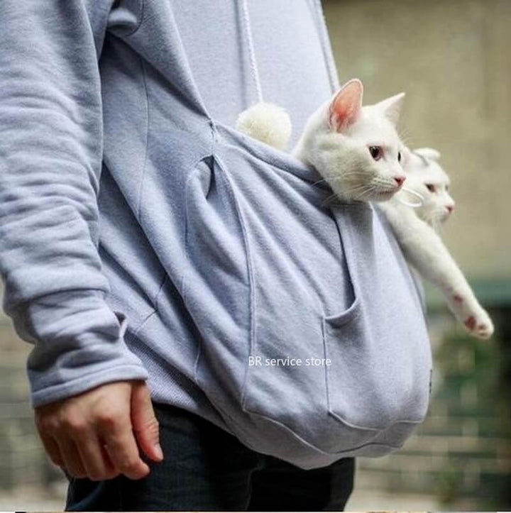 Hoodie with a front pet pouch - product photo 7