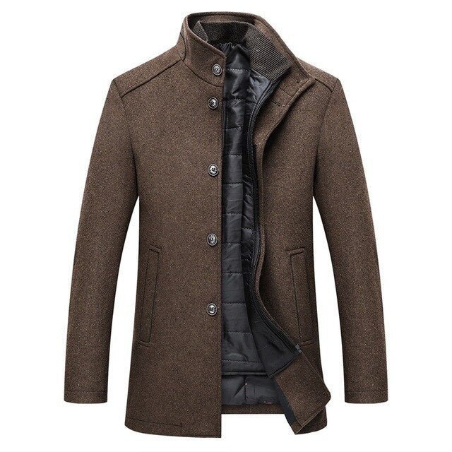 Mason | Stand-Collar Button-Front Men’s Winter Jacket