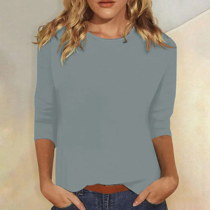 Stella | Relaxed Crew-Neck Three-Quarter Sleeve Top For Women