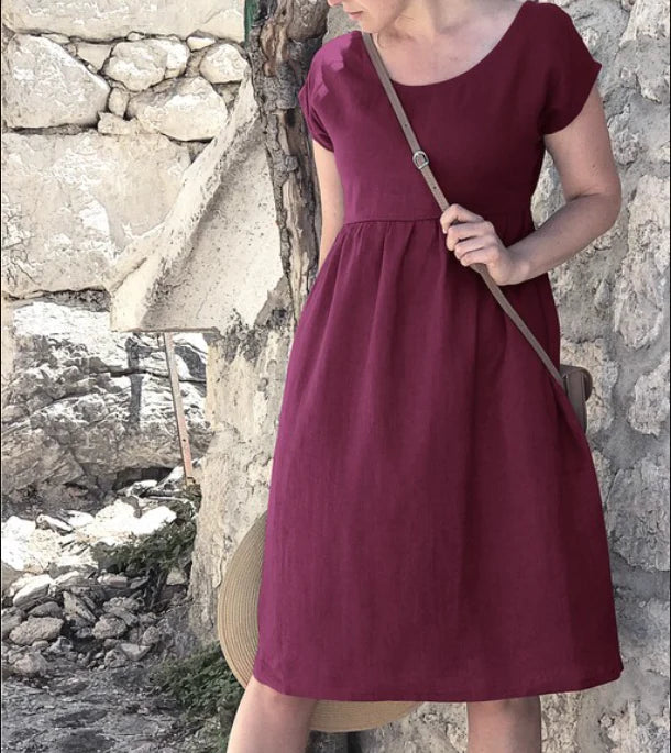 Bianca | Women’s Stylish Short Sleeve Summer Midi Dress