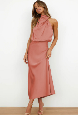 Helene | Women’s Luxurious Satin Dress