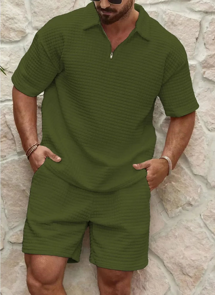 Victor | Men’s Textured Summer Two-Piece Set