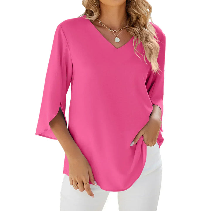 Sienna | Women’s 3/4 Sleeve V-Neck Summer Blouse for Everyday Wear