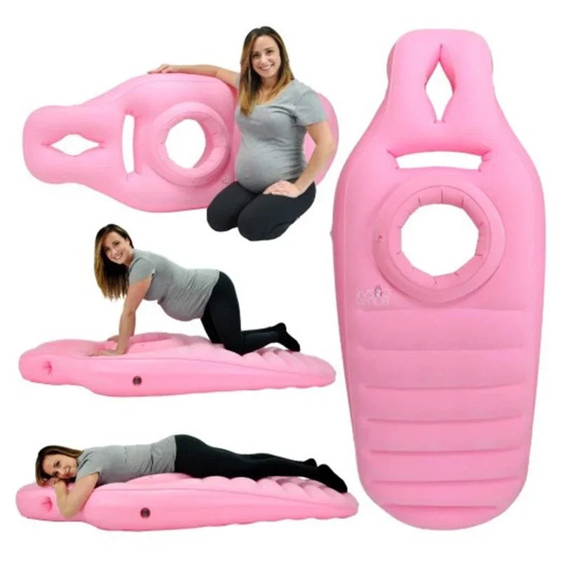 Inflatable pregnancy support cushion with a shaped cut-out - product photo 1
