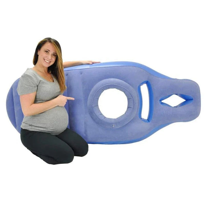 Inflatable pregnancy support cushion with a shaped cut-out - product photo 5