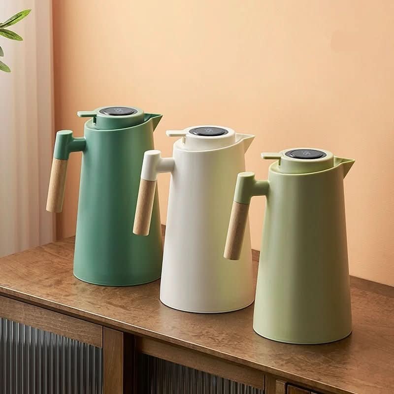 Double-walled steel flask with a temperature readout in the lid - product photo 3