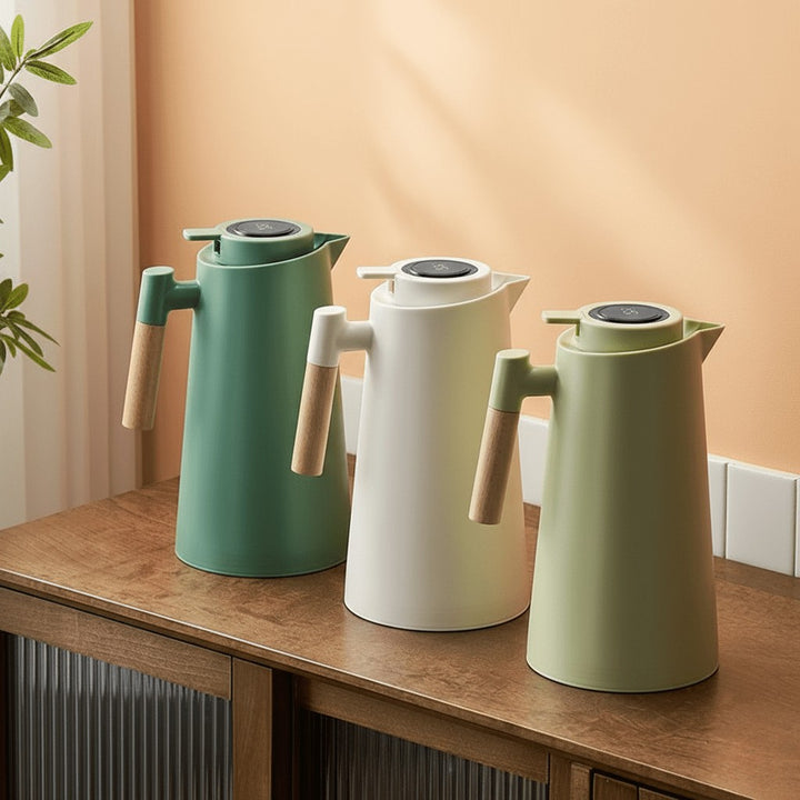Double-walled steel flask with a temperature readout in the lid - product photo 6