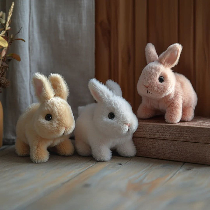 Soft interactive plush bunny toy that hops and makes sounds - product photo 2