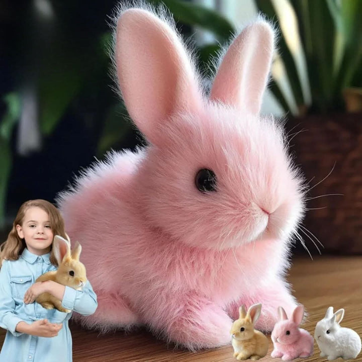 Soft interactive plush bunny toy that hops and makes sounds - product photo 3