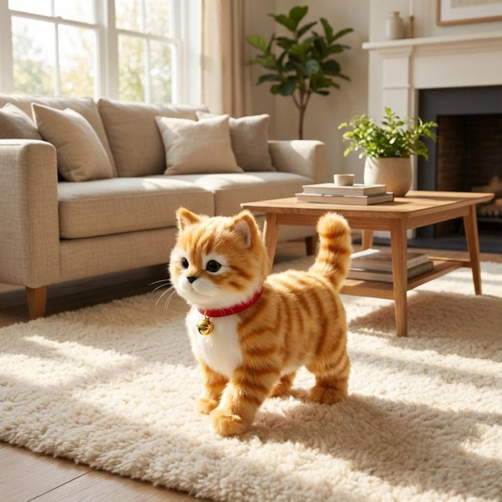 Interactive plush cat that moves and makes sounds - product photo 1