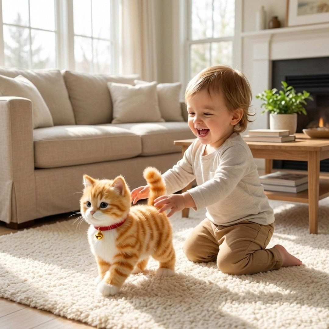 Interactive plush cat that moves and makes sounds - product photo 2