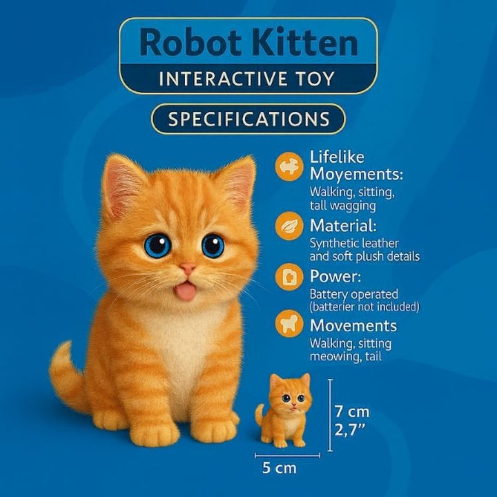 Interactive plush cat that moves and makes sounds - product photo 4
