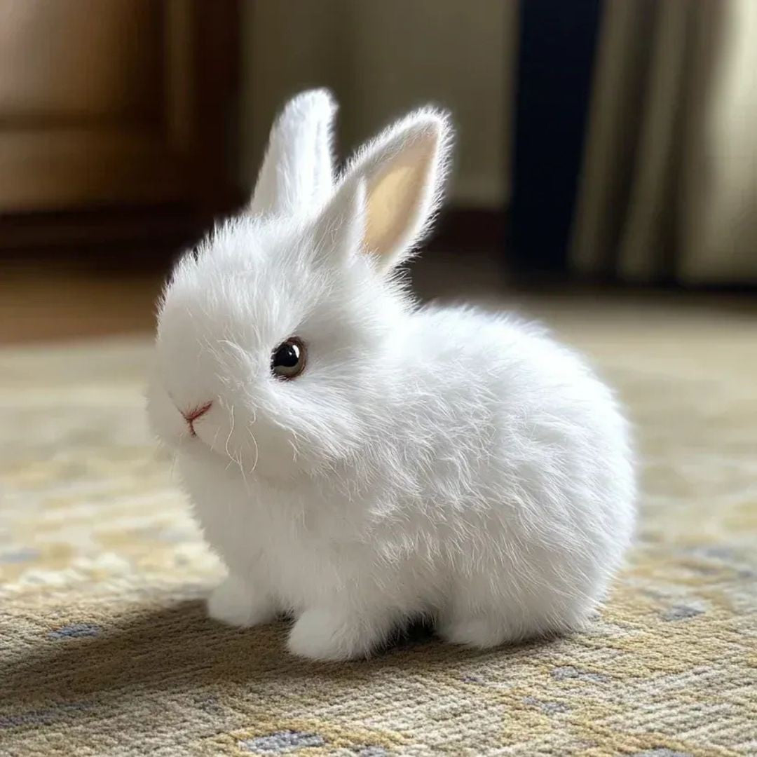 Interactive plush rabbit that hops with moving ears - product photo 2