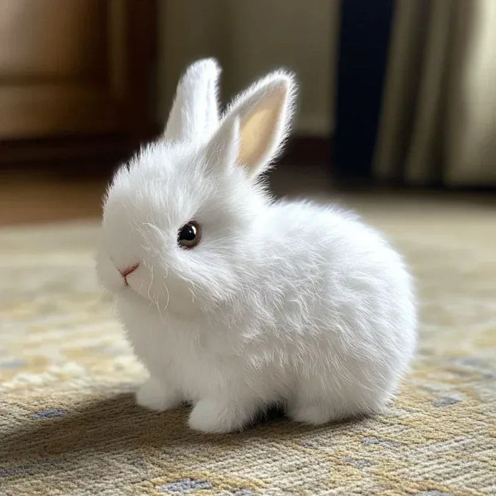 Interactive plush rabbit that hops with moving ears - product photo 2