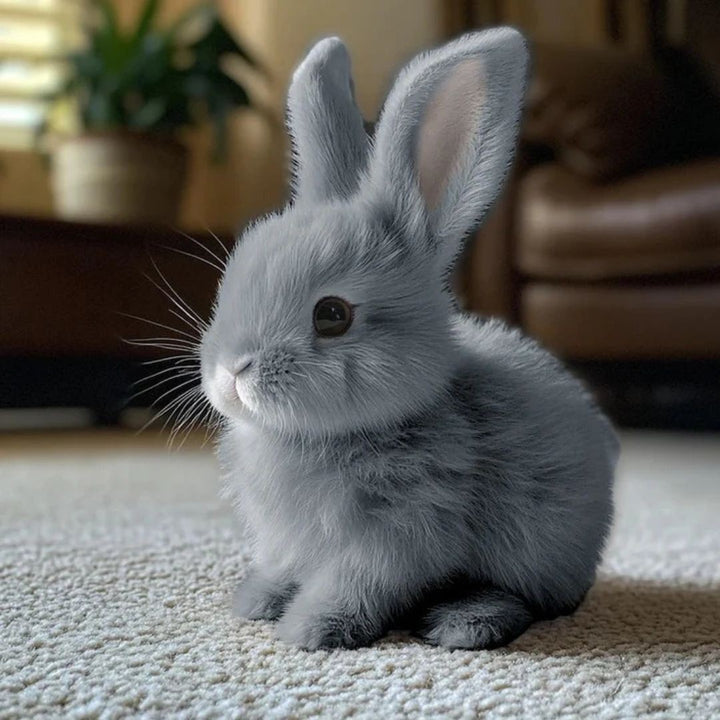 Interactive plush rabbit that hops with moving ears - product photo 3