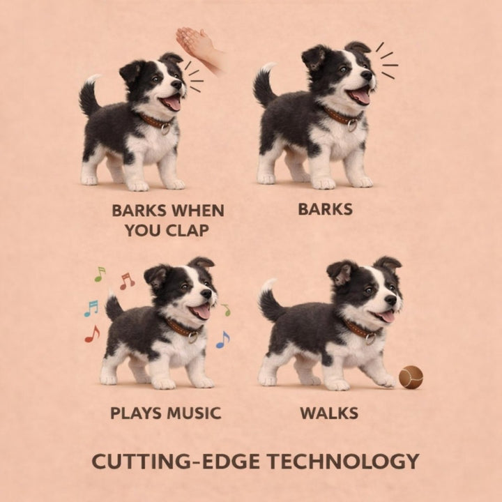 Interactive plush toy dog that walks and barks - product photo 2