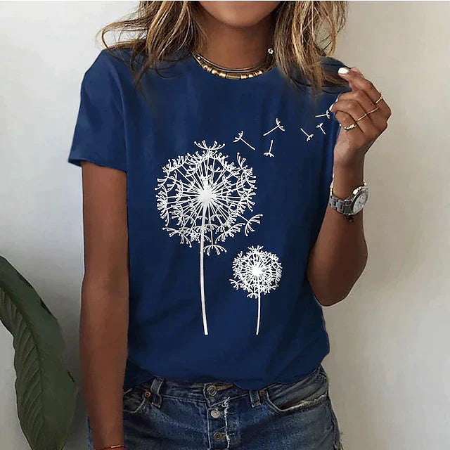 Nina | Women’s Short Sleeve Summer T-Shirt with Round Neck