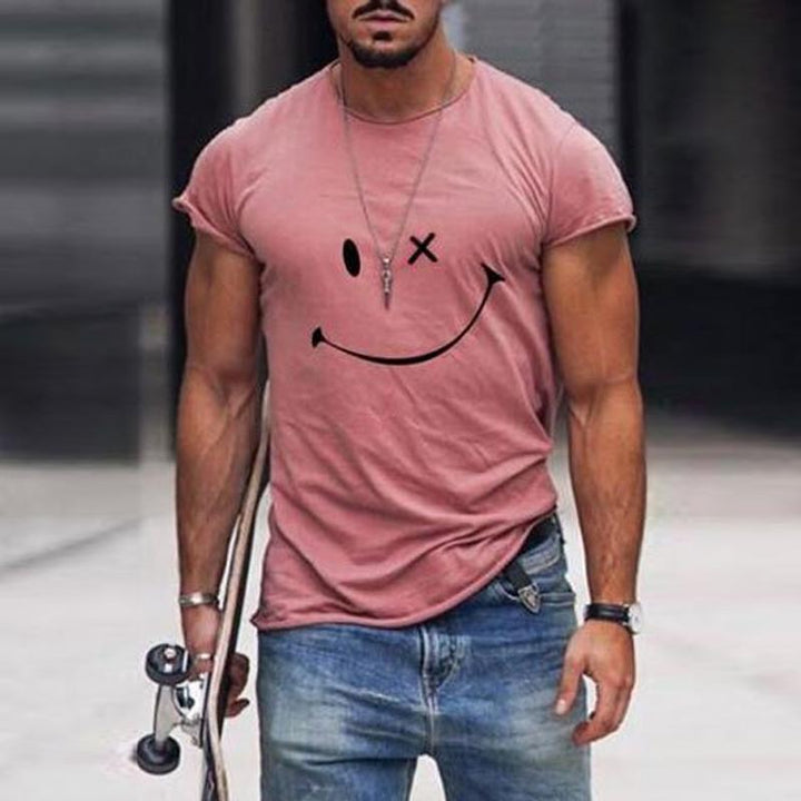 Ryder | Men’s Vintage Smiley Print Round Neck T-Shirt