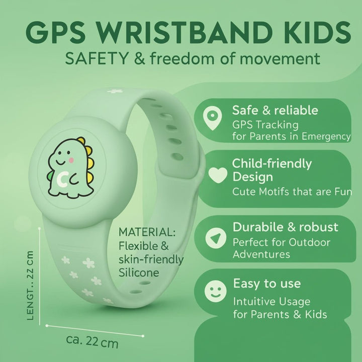 Lightweight GPS bracelet on a child's wrist - product photo 8
