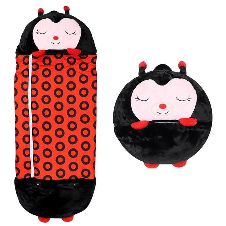 Kids sleeping bag that folds into a soft plush animal - product photo 11