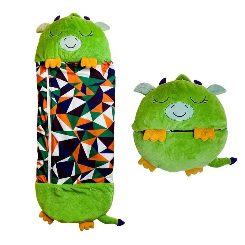 Kids sleeping bag that folds into a soft plush animal - product photo 4