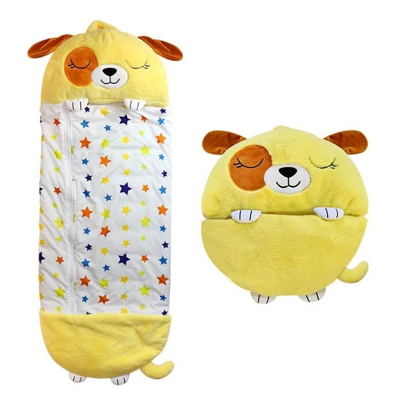 Kids sleeping bag that folds into a soft plush animal - product photo 5