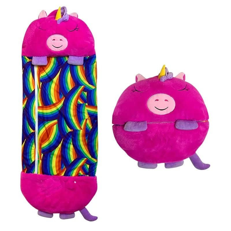 Kids sleeping bag that folds into a soft plush animal - product photo 7
