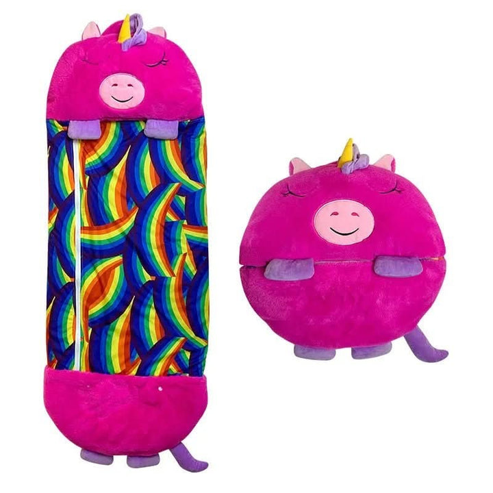 Kids sleeping bag that folds into a soft plush animal - product photo 7