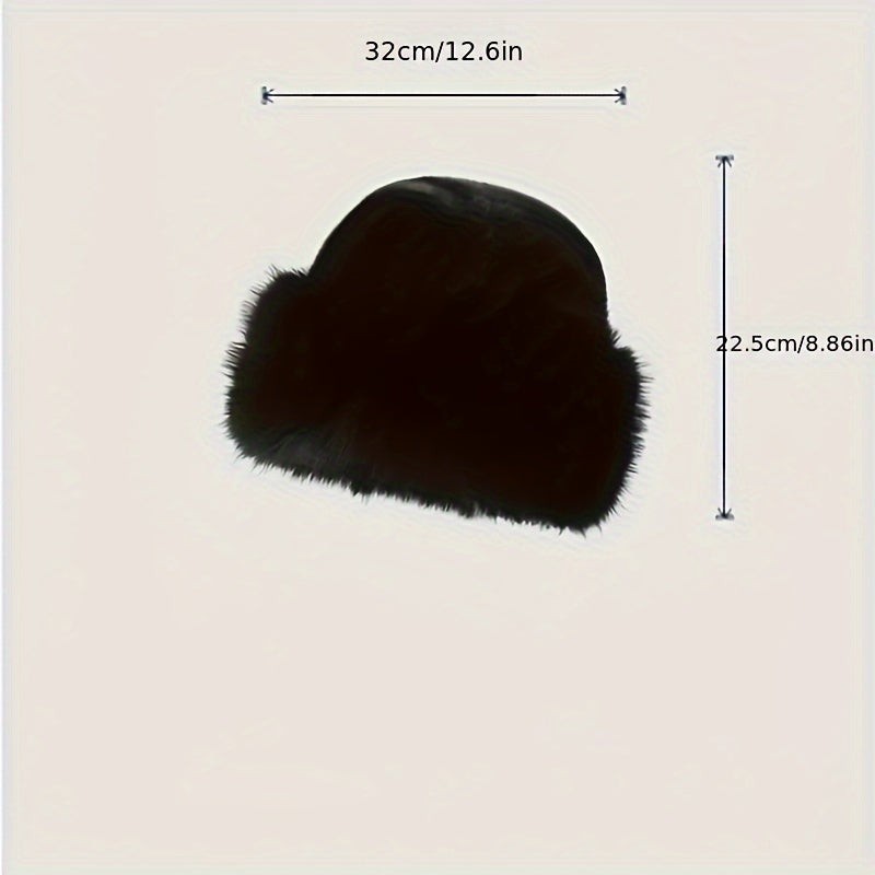 Knit beanie with a faux fur ear band - product photo 6
