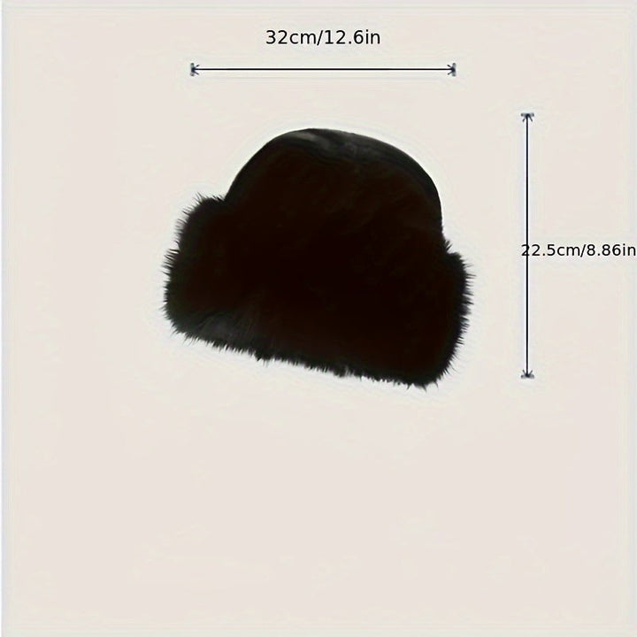 Knit beanie with a faux fur ear band - product photo 6