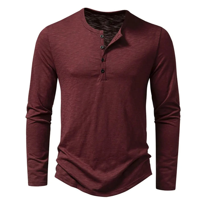 Ethan | Classic Long-Sleeve Henley Shirt For Men