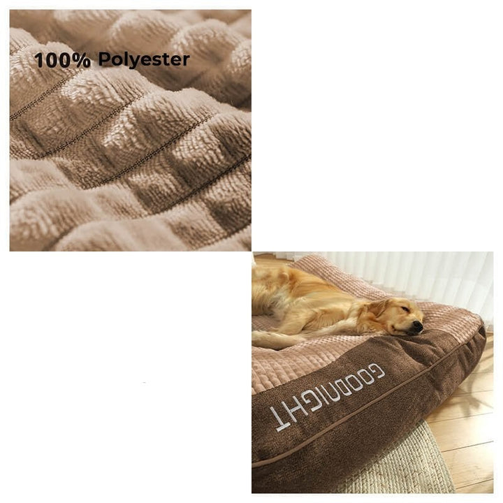Large bolstered dog bed with a scratch-resistant washable cover - product photo 5