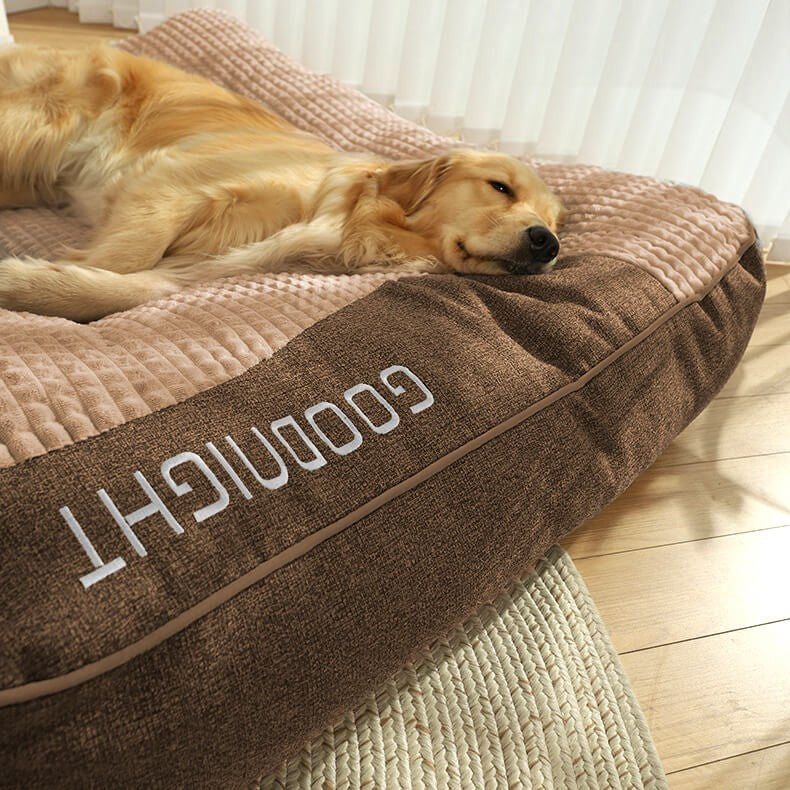 Large bolstered dog bed with a scratch-resistant washable cover - product photo 6