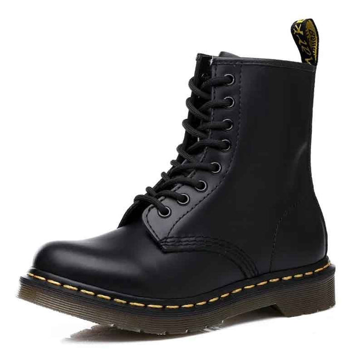 Leather lace-up boots with a grip sole - product photo 2